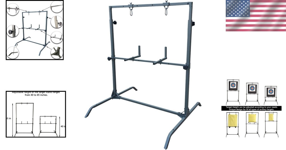 Adjustable Archery Target Stand - Durable Steel Construction