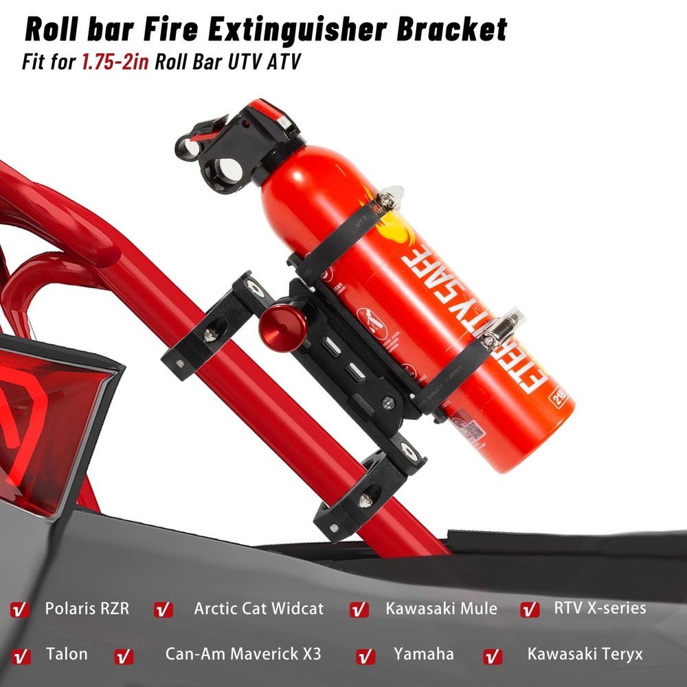 UTV Fire Extinguisher with Mount Kits- Quick Release Roll Bar Fire Extinguish...