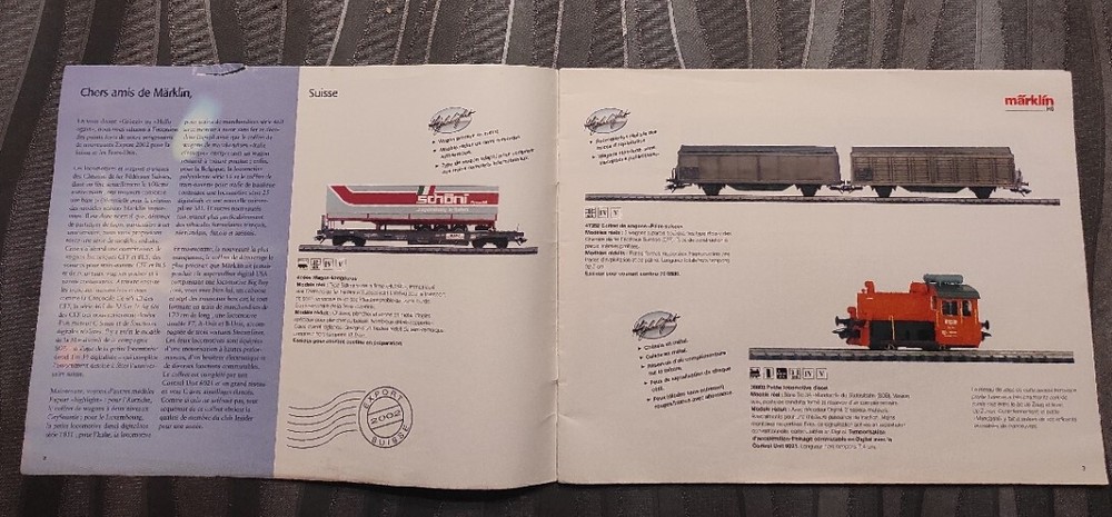 catalogue Märklin models export 2002 model railway train HO