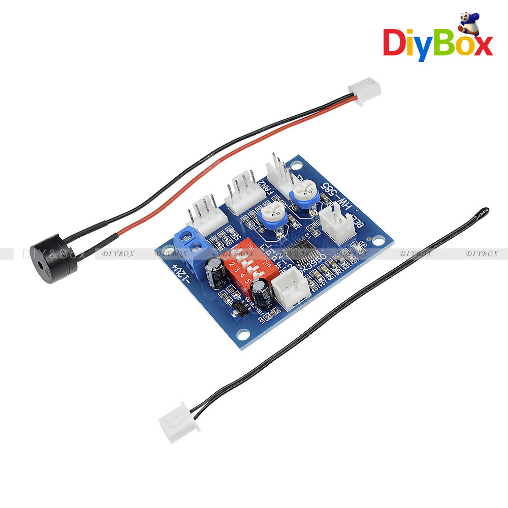 12V PWM PC CPU Fan Temperature Control Speed Controller Module High-Temp Alarm