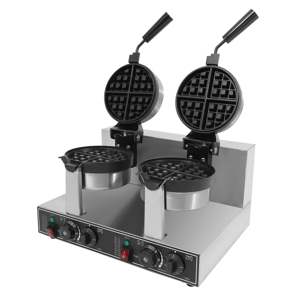 Double Head Waffle Maker Electric Digital Muffin Baker Waffle Making Machine NEW