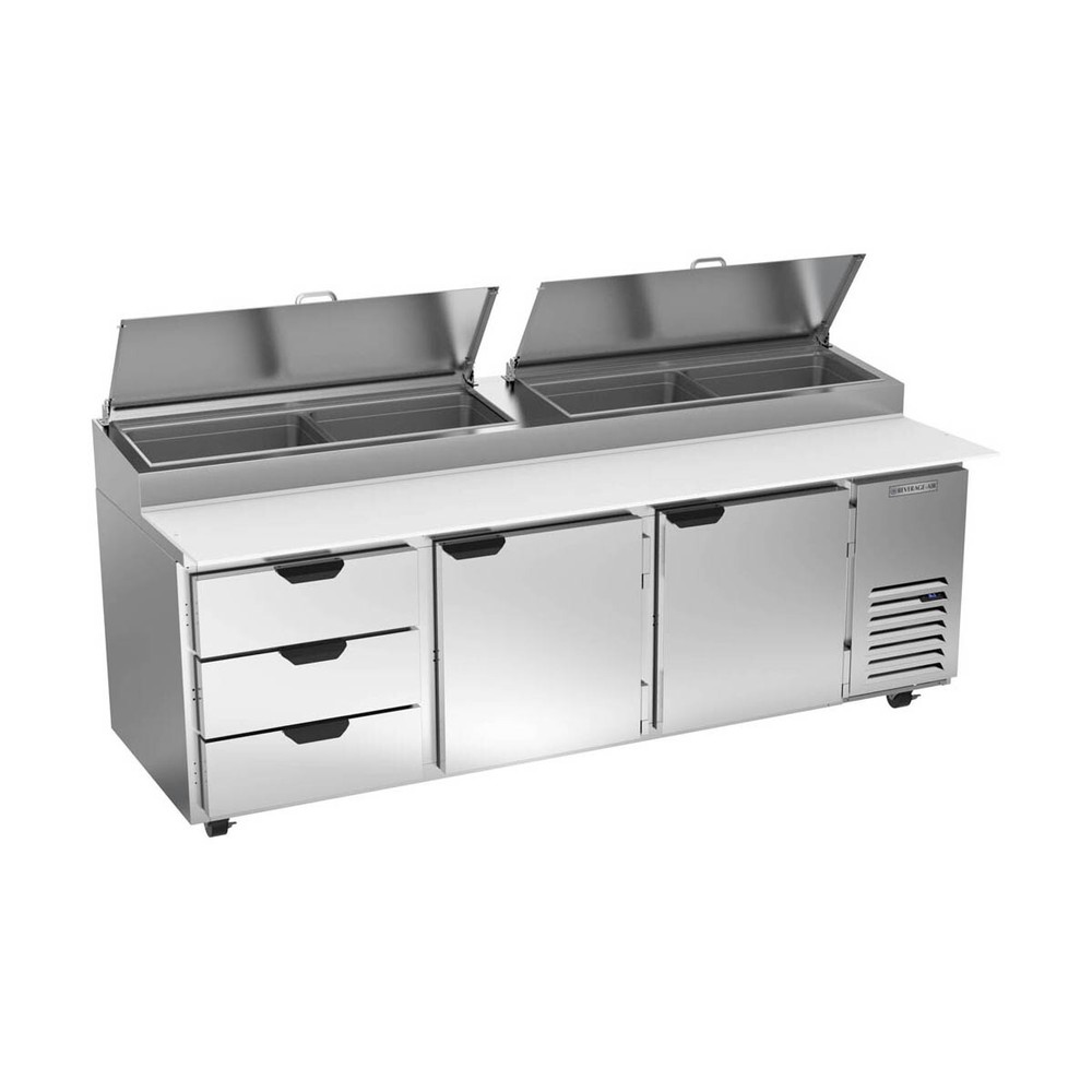 Beverage Air DPD93HC-3 93" Refrigerated Pizza Prep Table