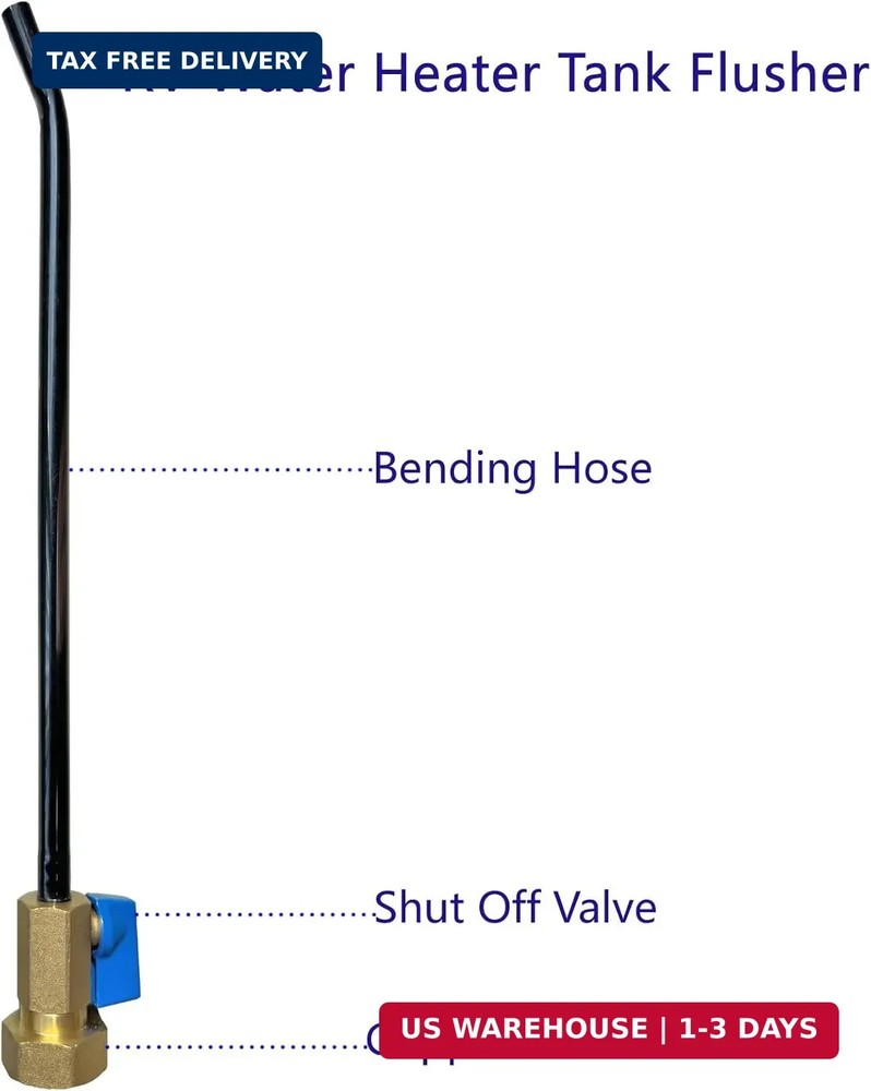 RV Water Heater Tank Rinser | Remove Flushing Out Sediment from RV water heater