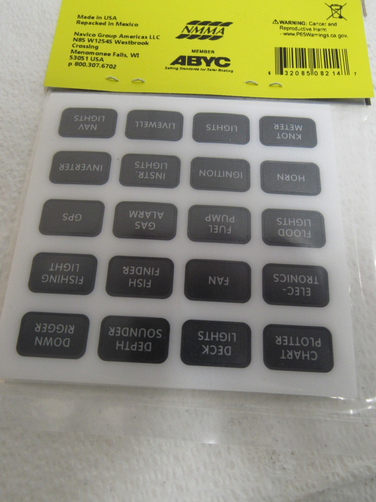 Blue Sea 8214 Black Small Format Labes 60 DC Basic Water-Resistant