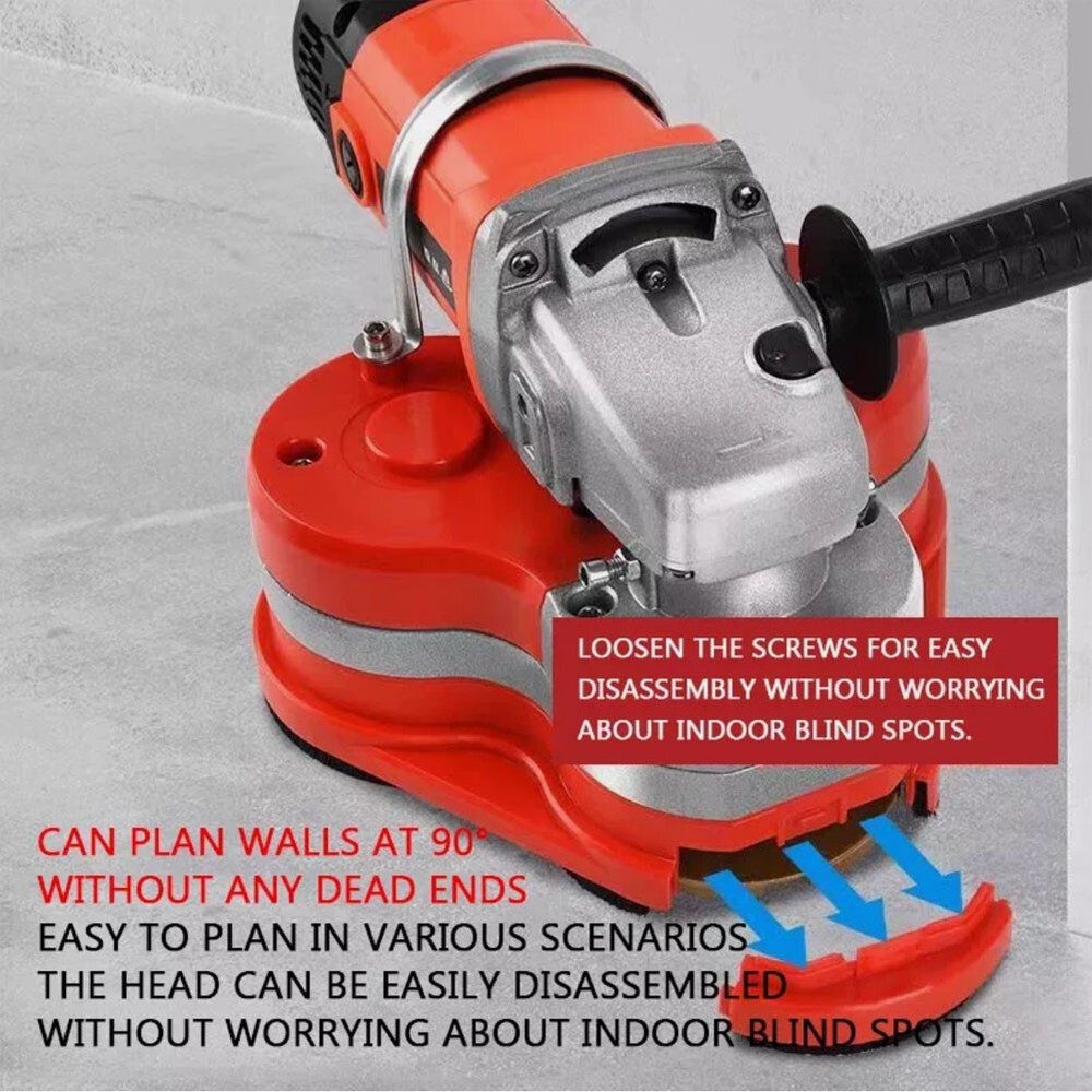 110V Three Head Dustless Grinder Triangle Floor Grinder Grinding Edge Concrete