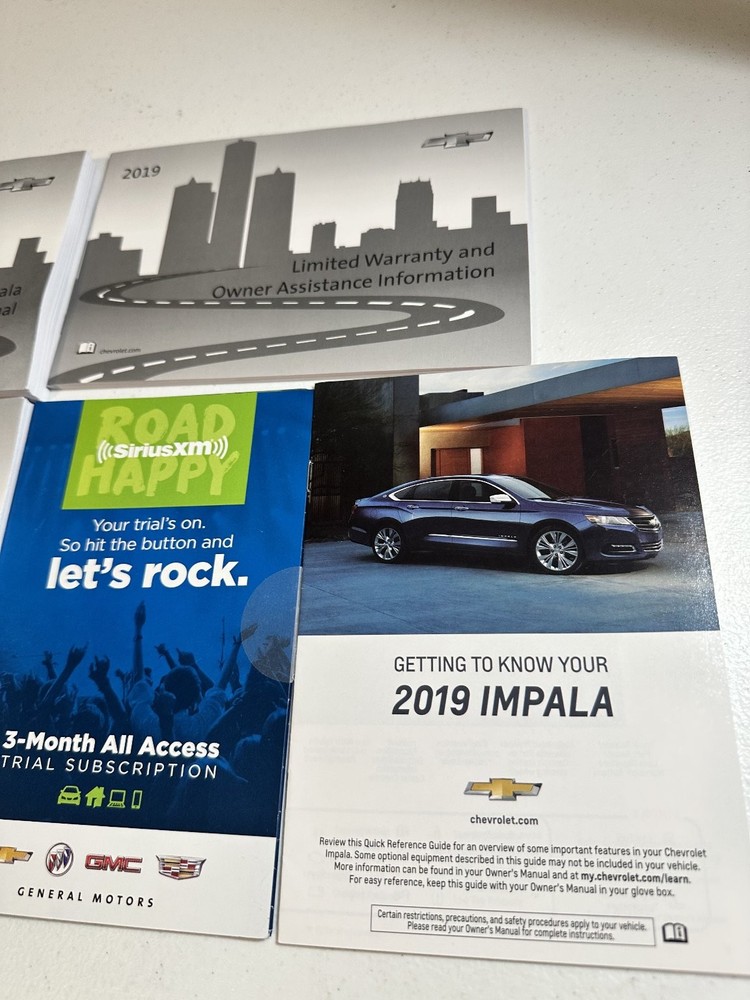 2019 Chevrolet Impala Owner's Manual Set