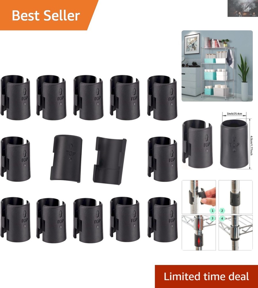 Durable 26 Pack Wire Shelf Lock Clips - Perfect Replacement for 1" Post Shelving