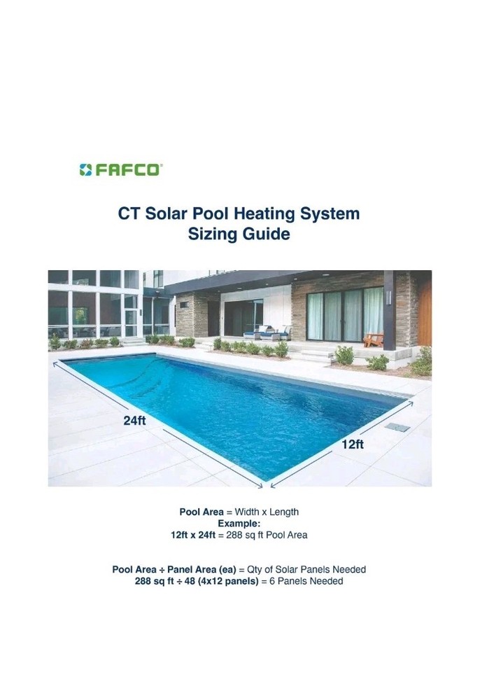 FAFCO Connected Tube GENUINE 2ft x 10ft SunSaver Solar Pool Heating Panel