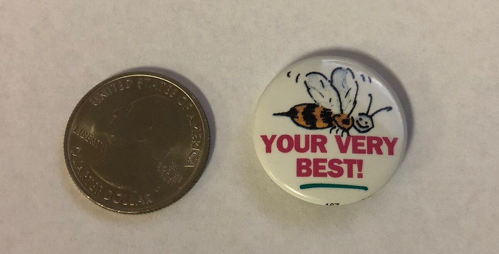 Bee Your Very Best! Bumblebee Button Pin