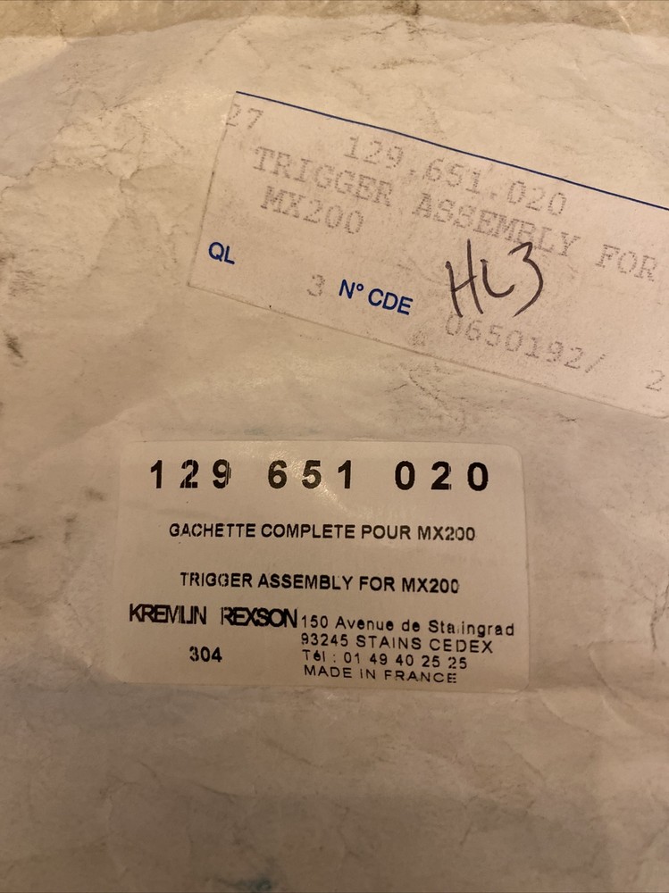 Kremlin Rexson 129-651-020 Trigger Assembly for MX200