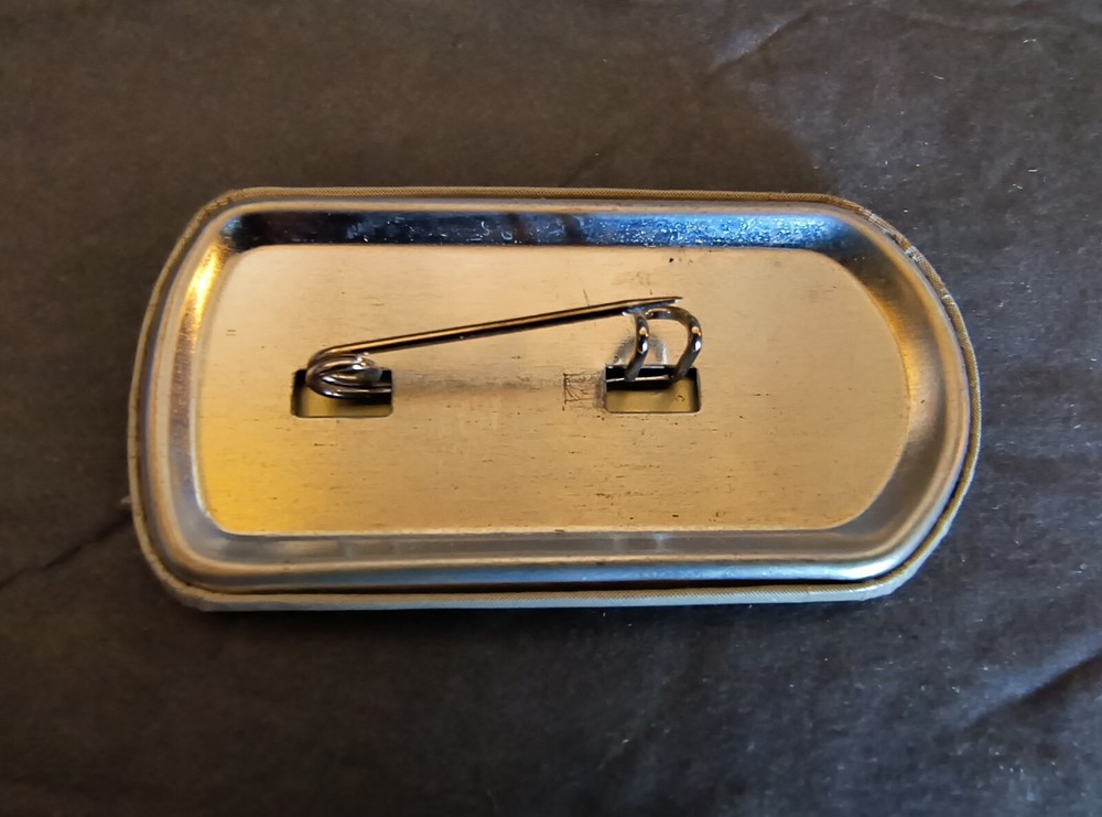 Antique Beer Can Rainier Pin Advertising Button Pull Tab Top 2" Pin Back RARE