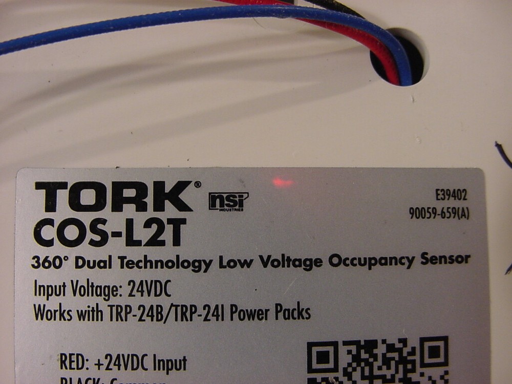 TORK COS-L2T 360 DUAL TECHNOLOGY LOW VOLTAGE OCCUPANCY SENSOR