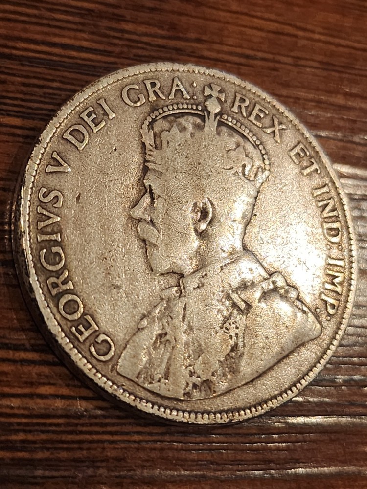 1918 Canada 50 Cents Silver Coin