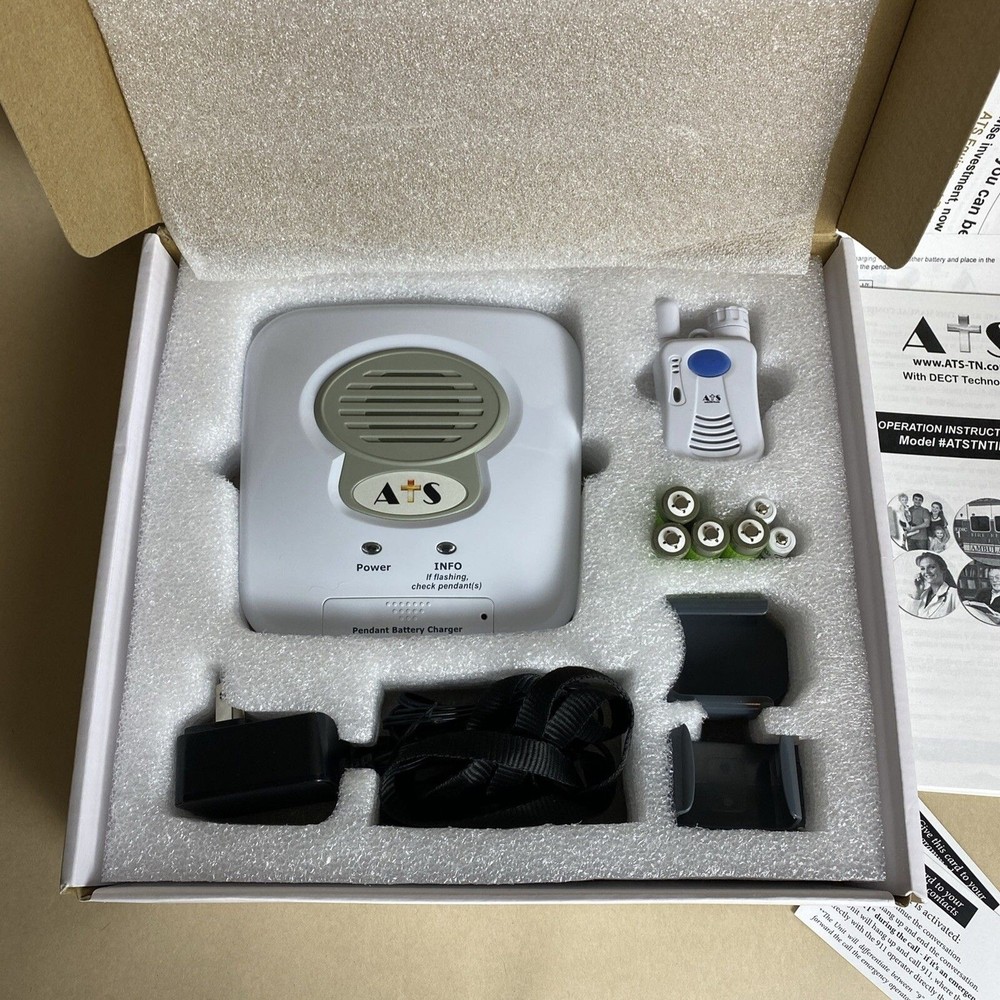 ATS Personal Emergency Response System 2-way Voice Pendant Communicator Set