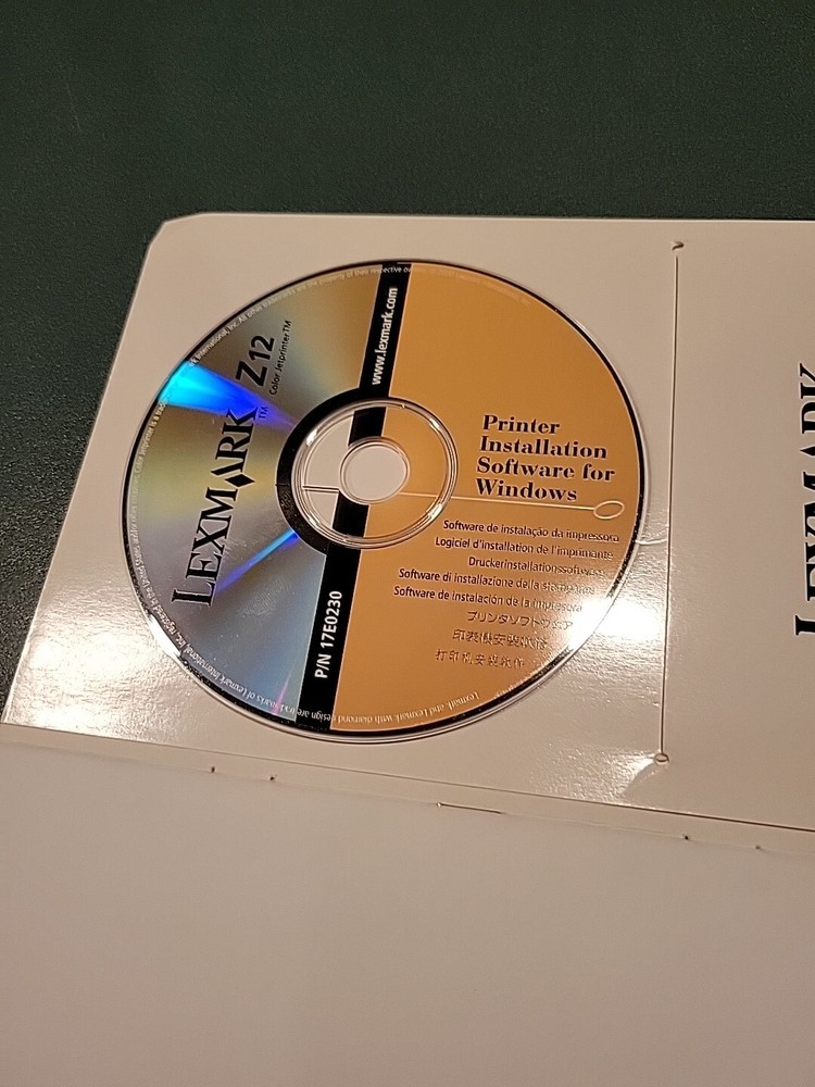 LEXMARK Z12 Color Jet printer Users Guide & Software CD