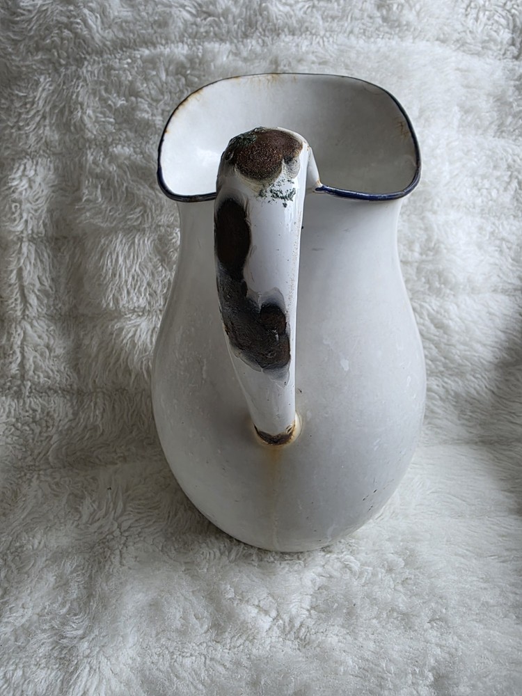 White Rust Aluminum Pitcher - Home Art