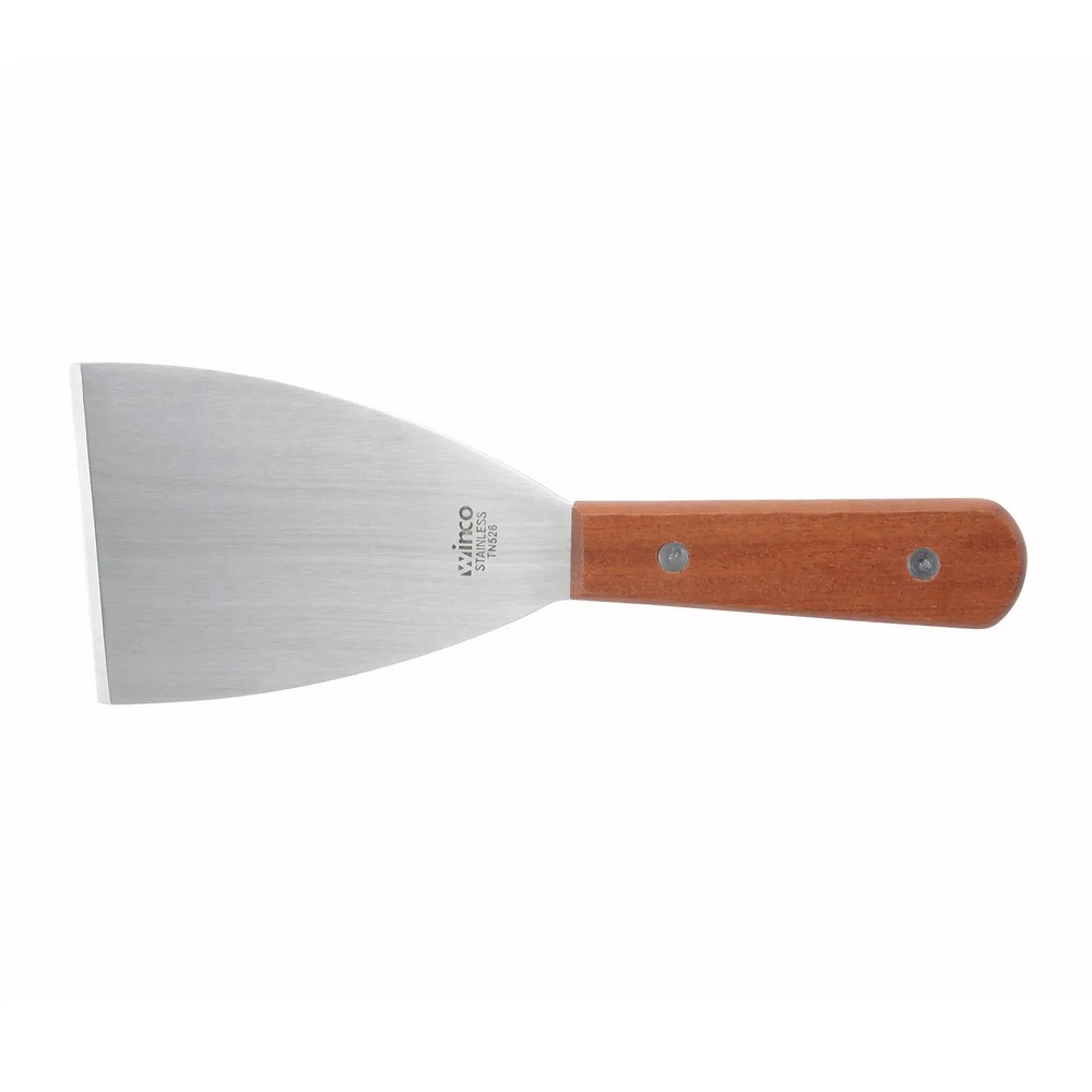 Winco TN526 3"x4" Blade Scraper w/ Wooden Handle