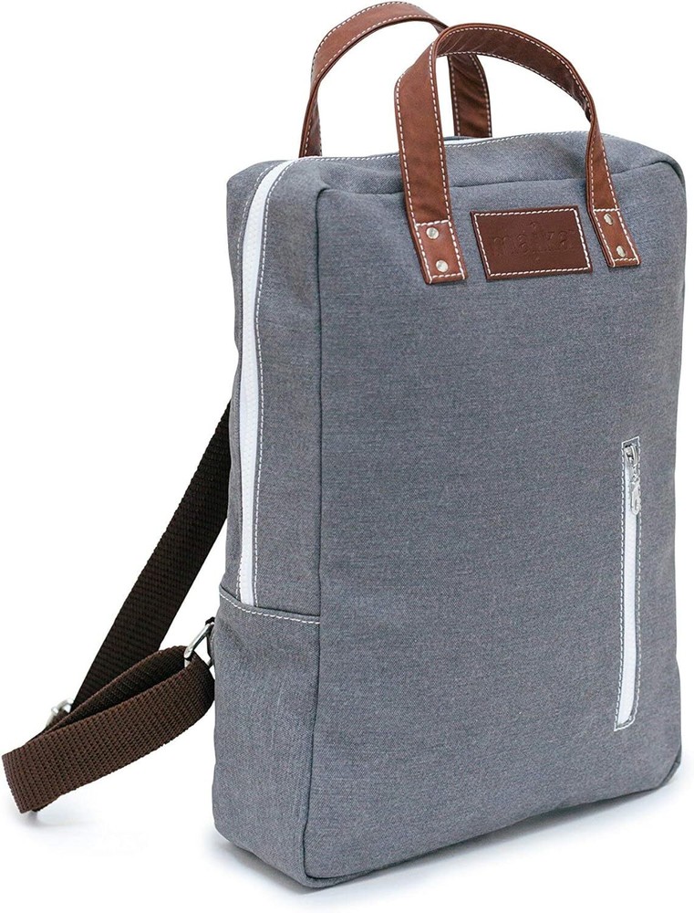 maika Zippered Backpack, Waxed Ash