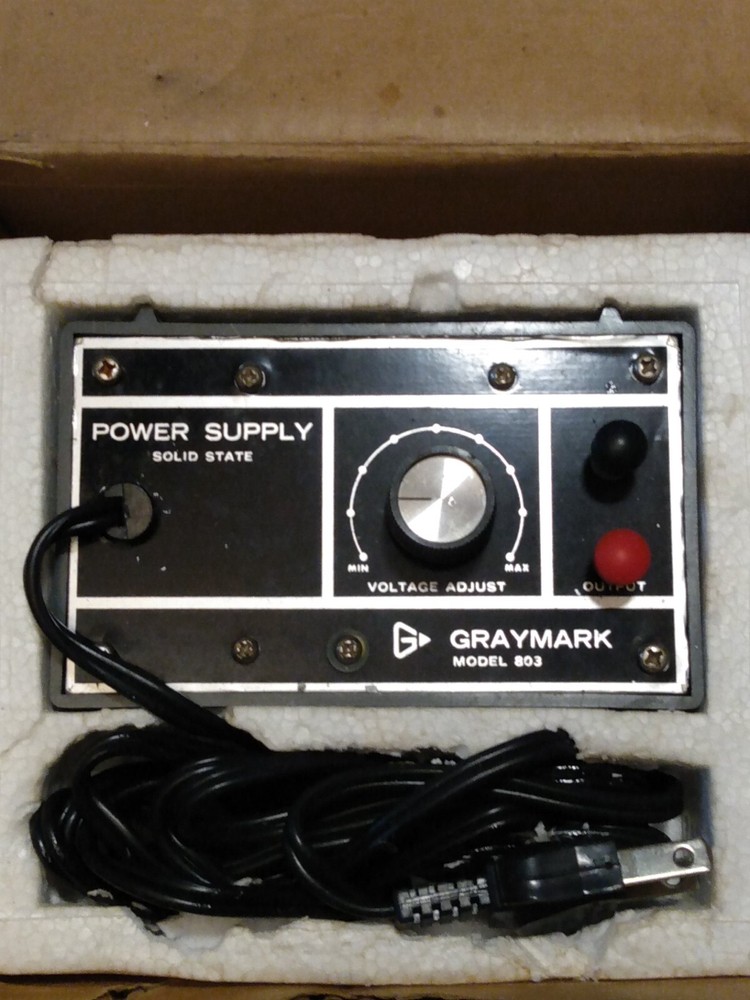 Vintage GrayMark 803 Model Train Power Supply Solid State Untested NOS