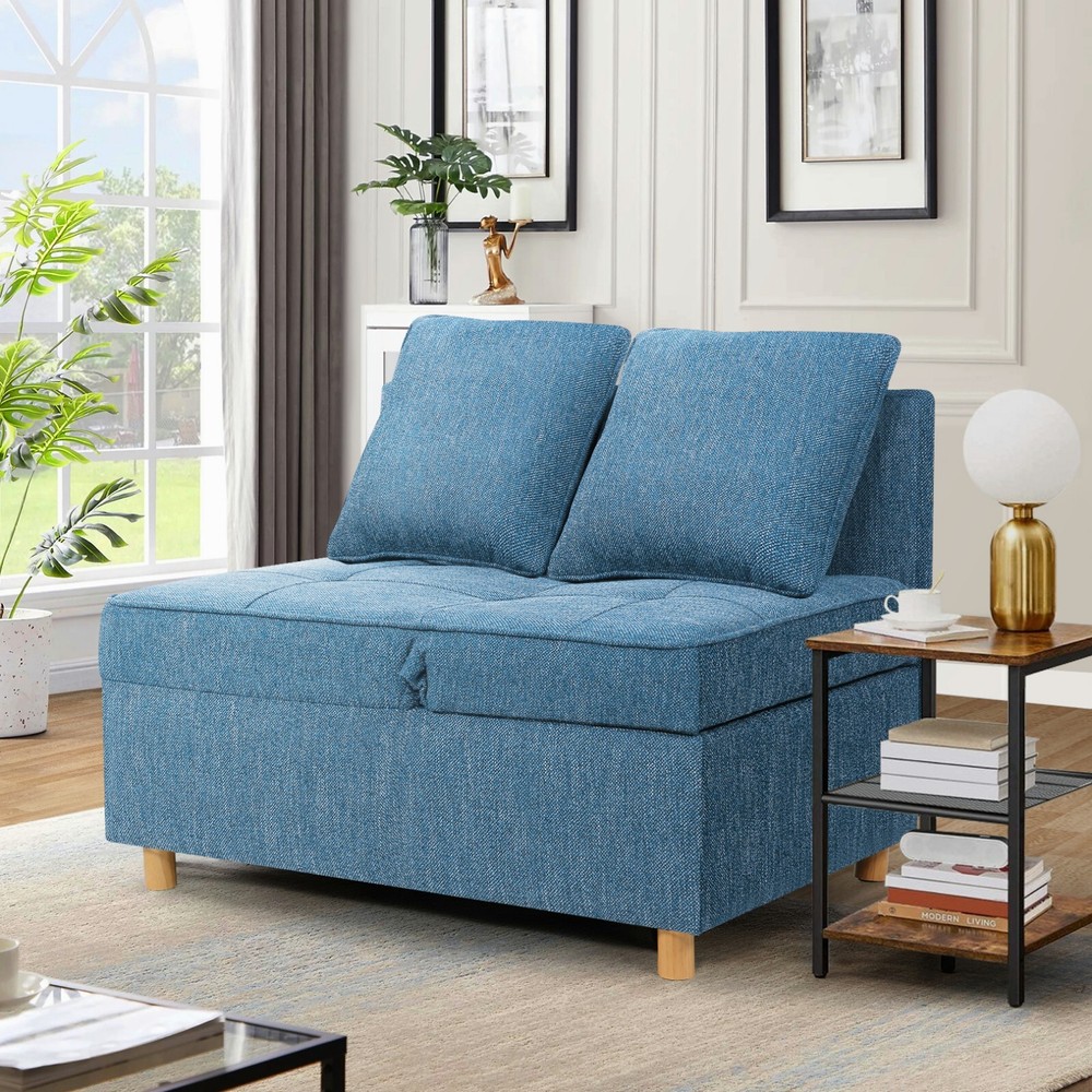 Sofa Bed Folding Ottoman Sofa Bed Chair 4-in-1 Sleeper Sofa Adjustable Backrest