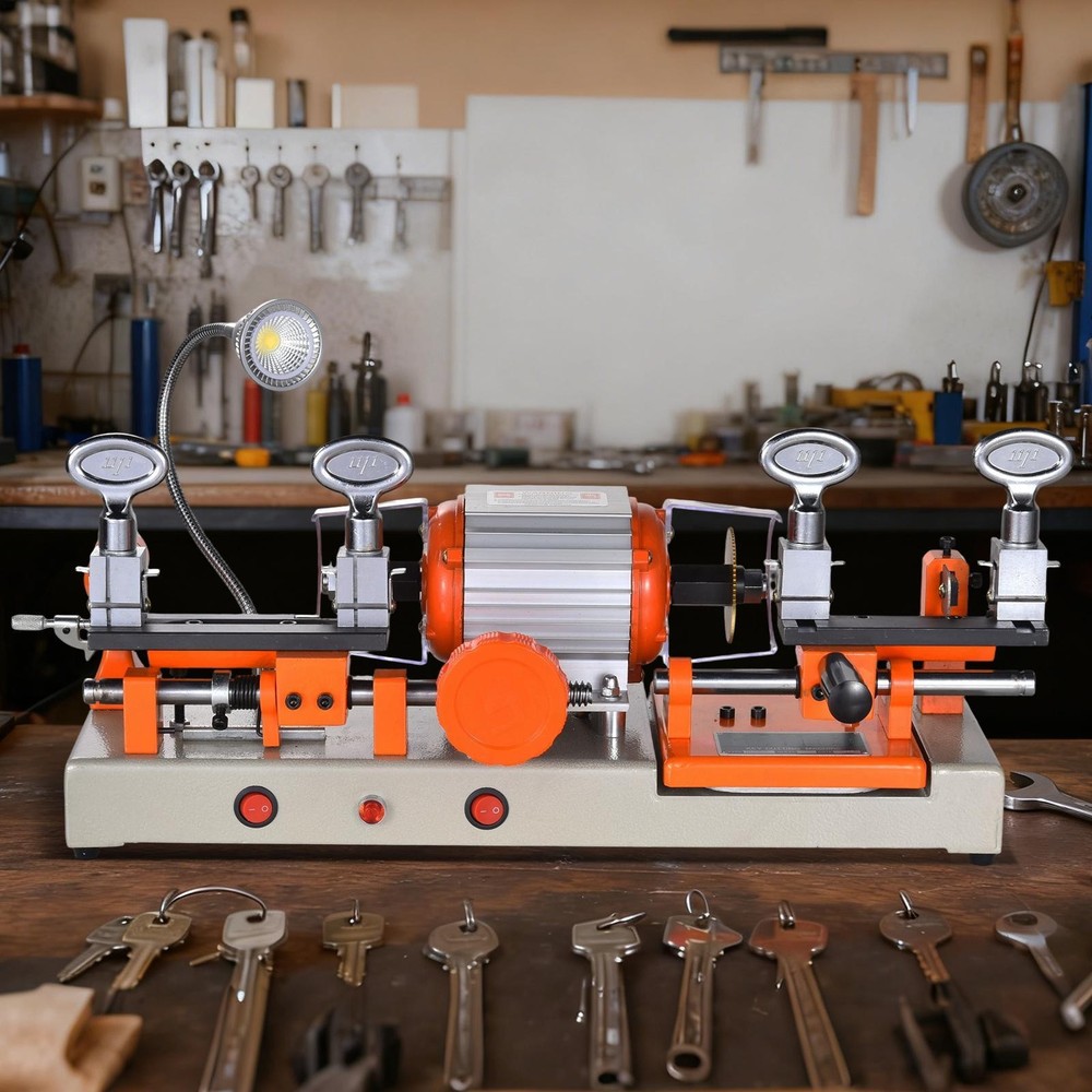 Multifunctional 2 Head Key Duplicating Machine Key Cutter Copier Locksmith Tool