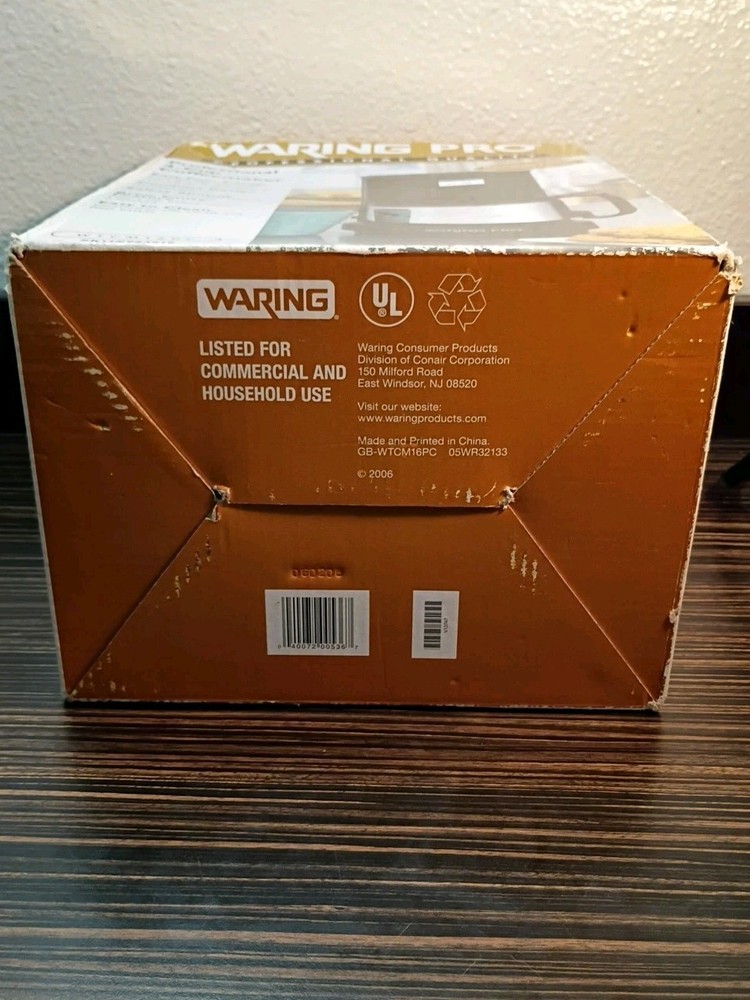 WARING PRO PROFESSIONAL QUALITY 4 CUP COFFEEMAKER WTCM16PC