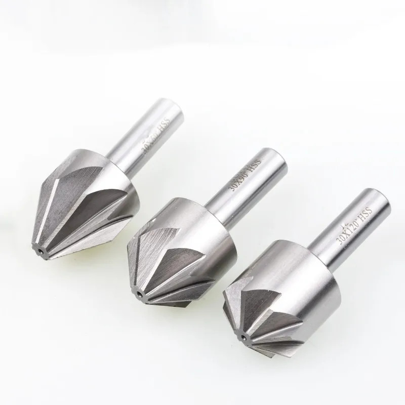 HSS Chamfer Drill Mill Cutter 6-50mm 60° 90° 120° Countersink Deburring Tool Set