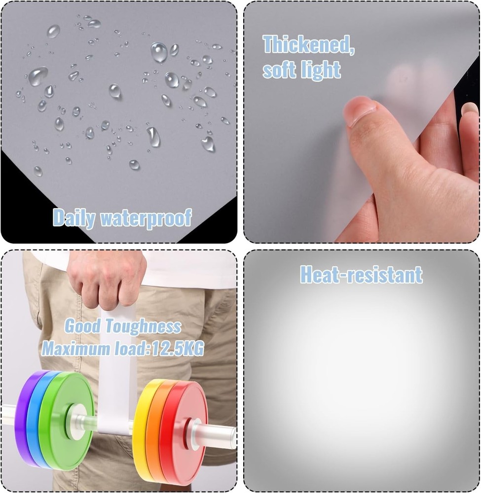 Barydat 12 Pcs Diffusion Film Filter Sheet 16x20'' Lighting Diffuser White