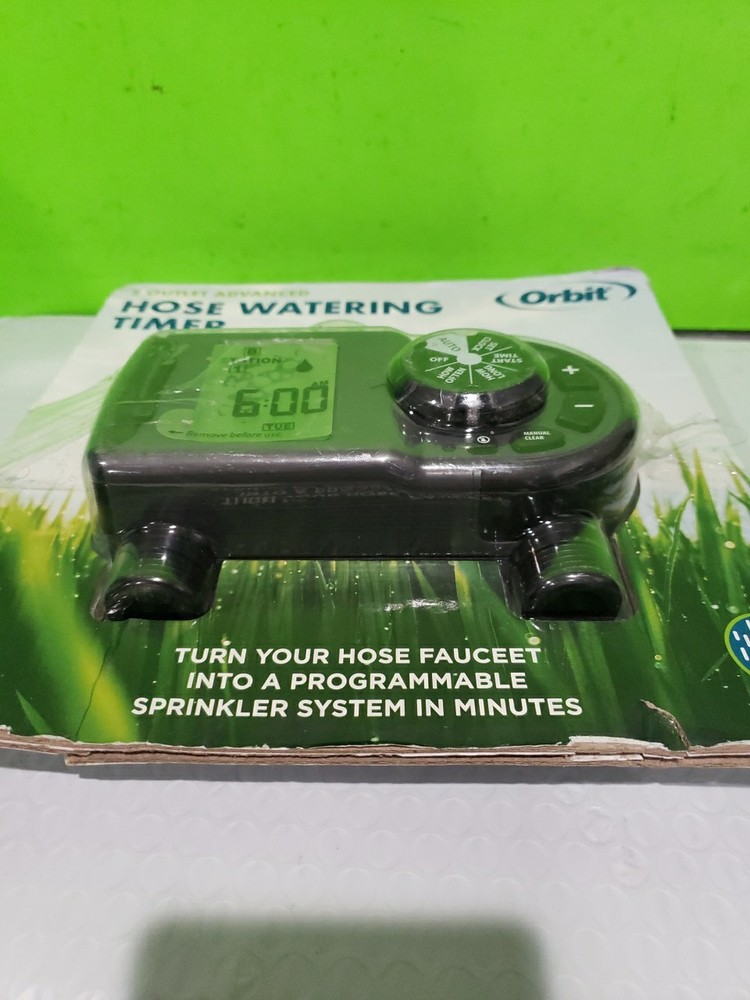 Orbit Advanced Hose Faucet Timer Programmable 2-Outlet Good