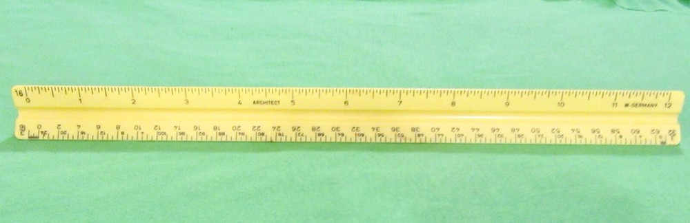 Vintage  Triangle  Architect Ruler Made in West Germany
