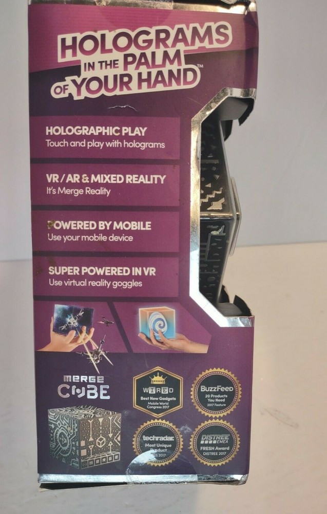 New Merge Cube Hold Holograms Virtual Game IOS Android Tablet Damaged Box C3