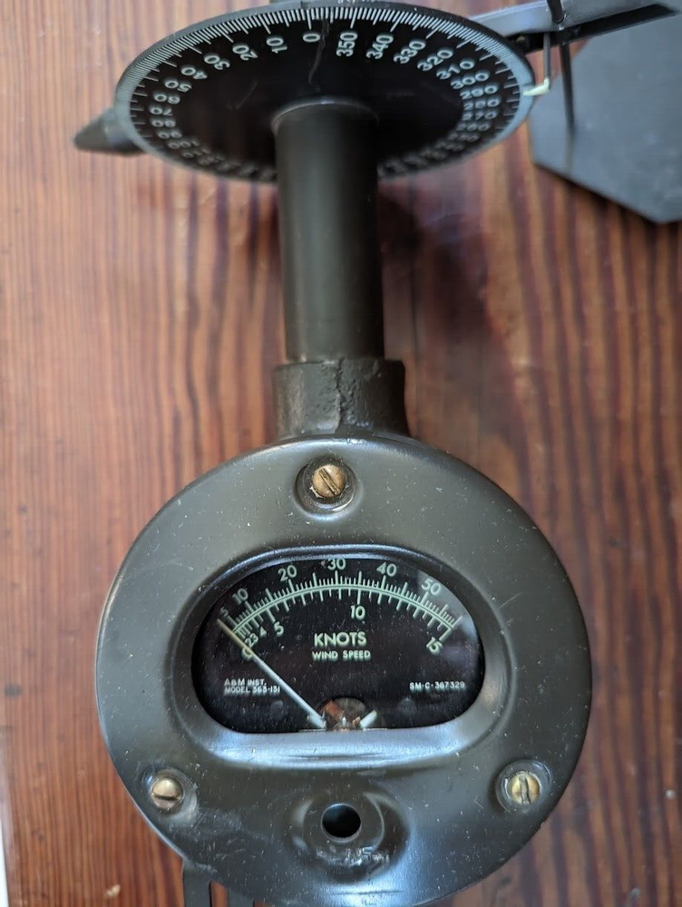 vintage military anemometer wind meter