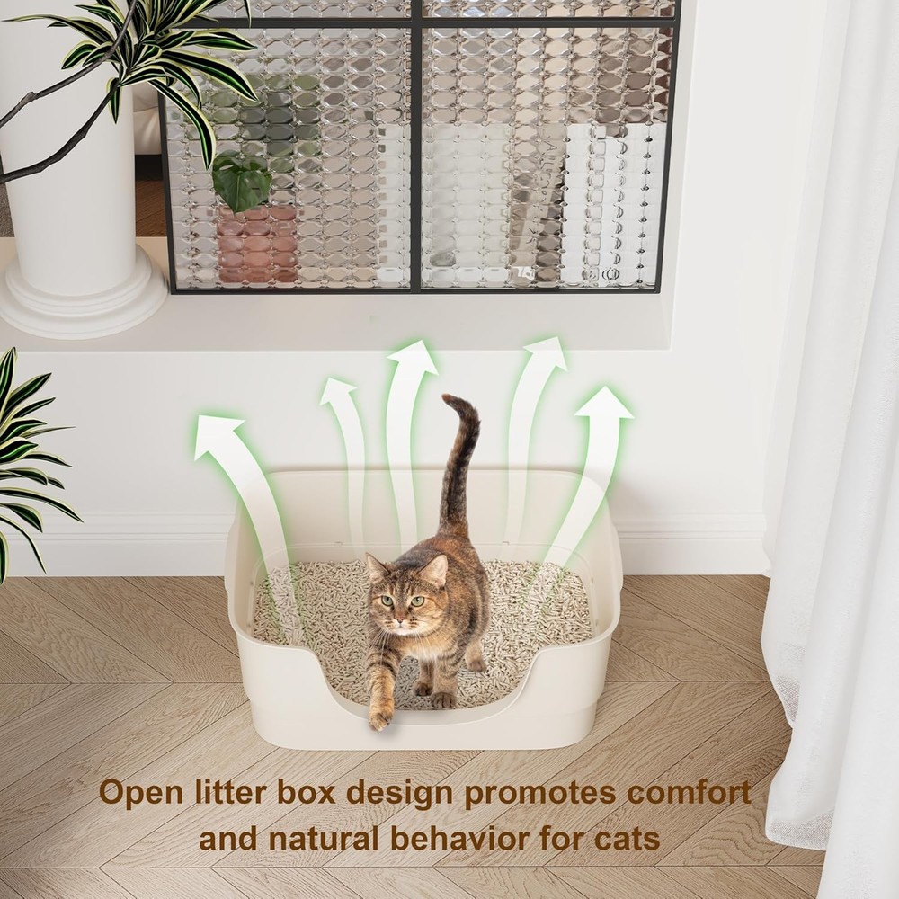 Extra Large Cat Litter Box Big Cats High Sides & Low Enter Design