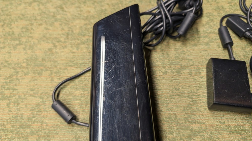 Microsoft Kinect Sensor Bar Xbox 360 1414 + AC Power Adapter Tested Set Bundle