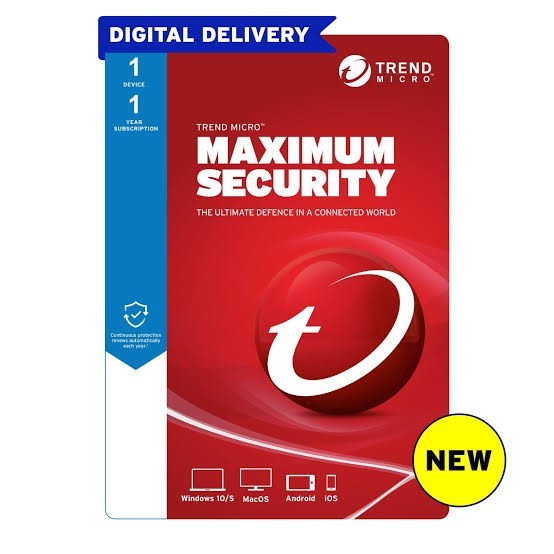 Trend Micro Maximum Security Version 2026 (1 Device 1 Year)