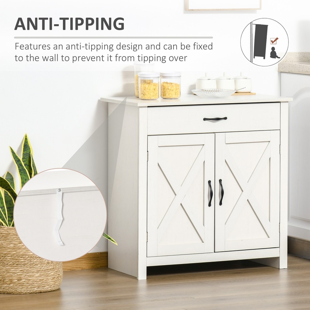 32" Modern Farm Style Sideboard Storage Buffet Server Cabinet Organizer