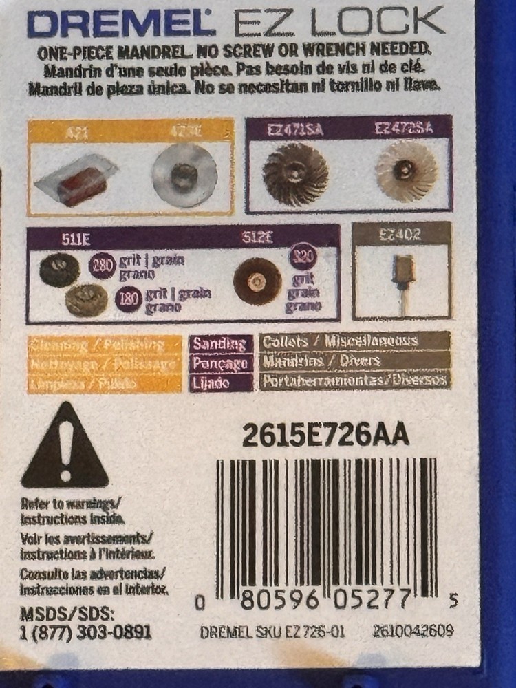 Dremel EZ Lock Sanding/Polishing Kit 8 pc