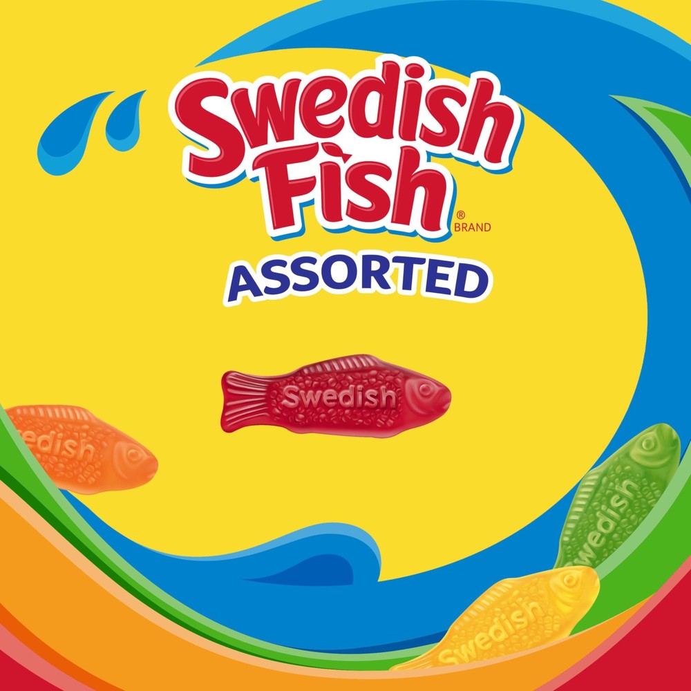 SWEDISH FISH Assorted Soft & Chewy Candy, Bulk Candy, 5 lb