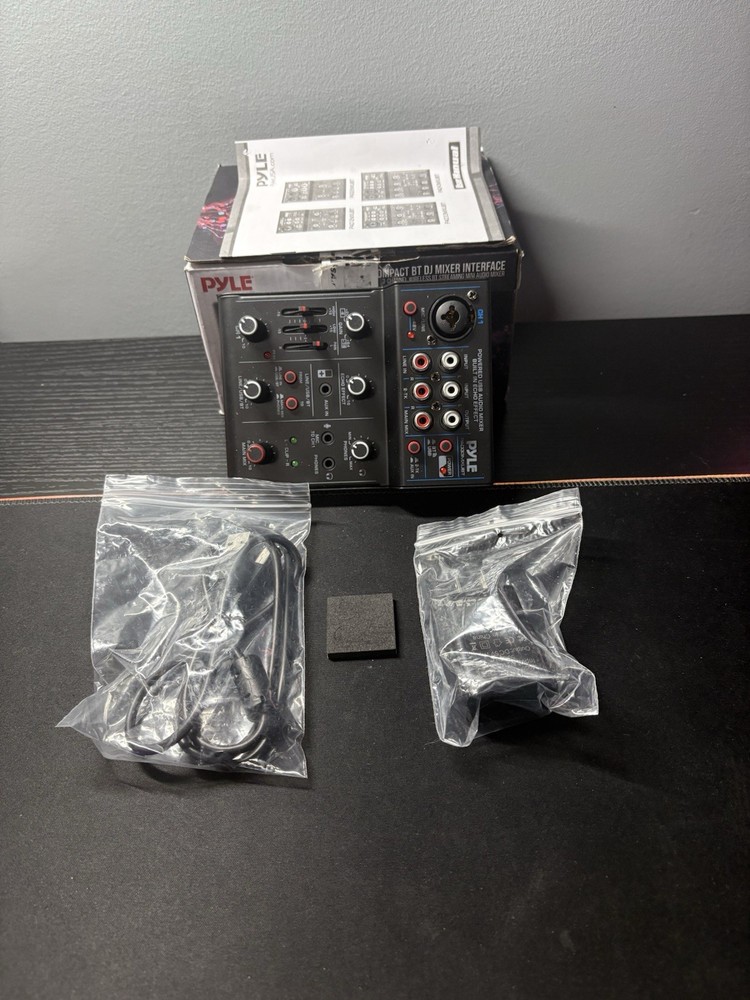 Pyle Professional Wireless 3-Channel DJ Mixer – Bluetooth, USB Interface