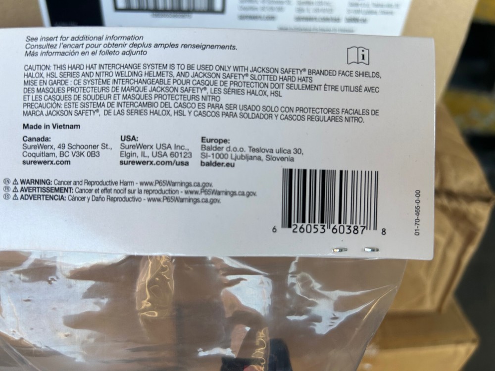 6x Jackson Hard Hat Interchange Face Shield System Frame & Blades 38425 welding