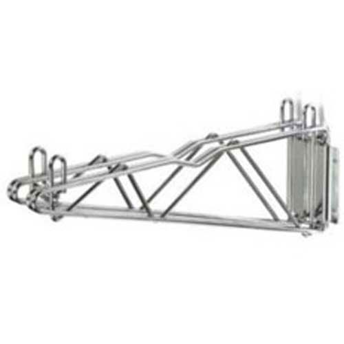Nexel Double Arm Fixed Wall Bracket 14"L Silver Epoxy