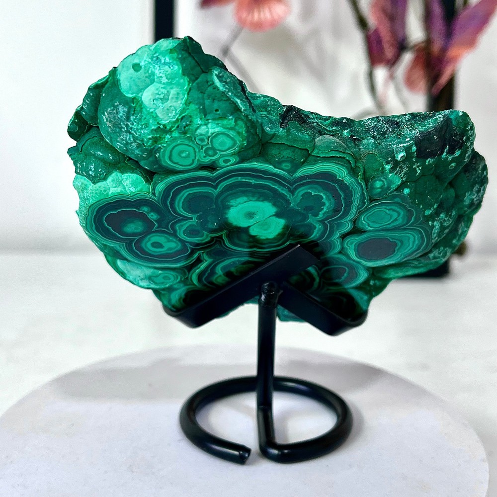 339G Green Malachite Coarse Mineral Sample