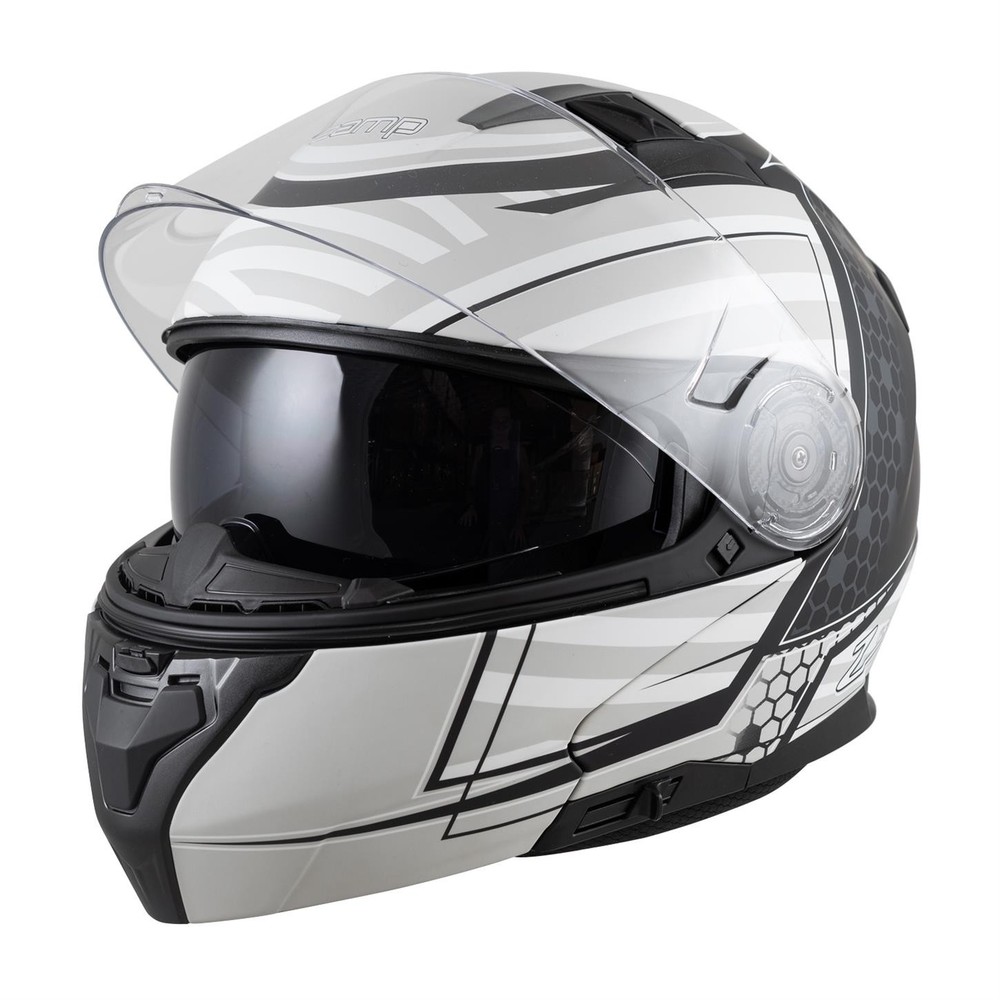 Zamp FL-4 DOT Helmet, Matte Gray Graphic, Large