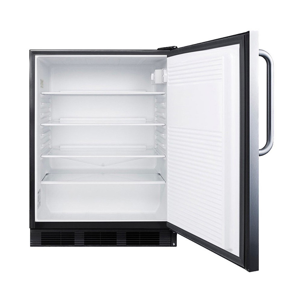 Summit FF7BKCSSADA One Section Solid Door Undercounter Refrigerator, 5.5 cu.ft