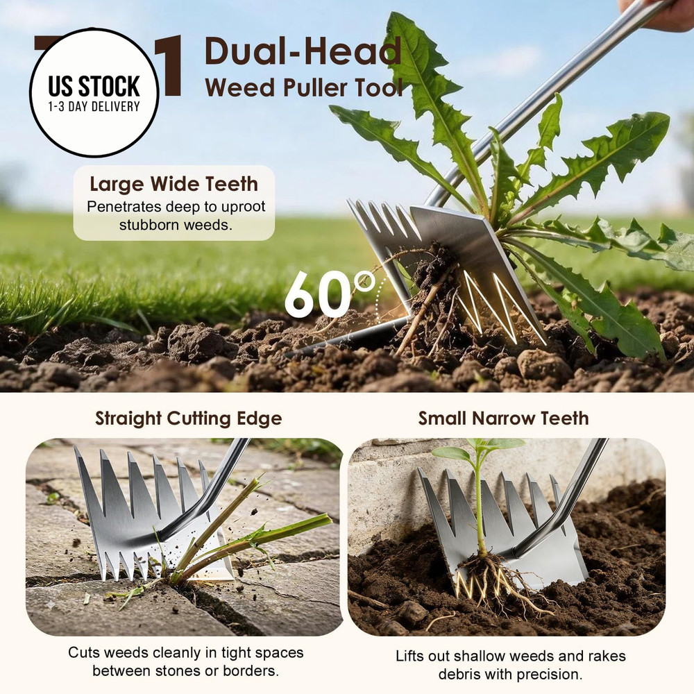 Weed Puller Tool, 2026 Upgraded Portable Manual Weeding Tools Sliver