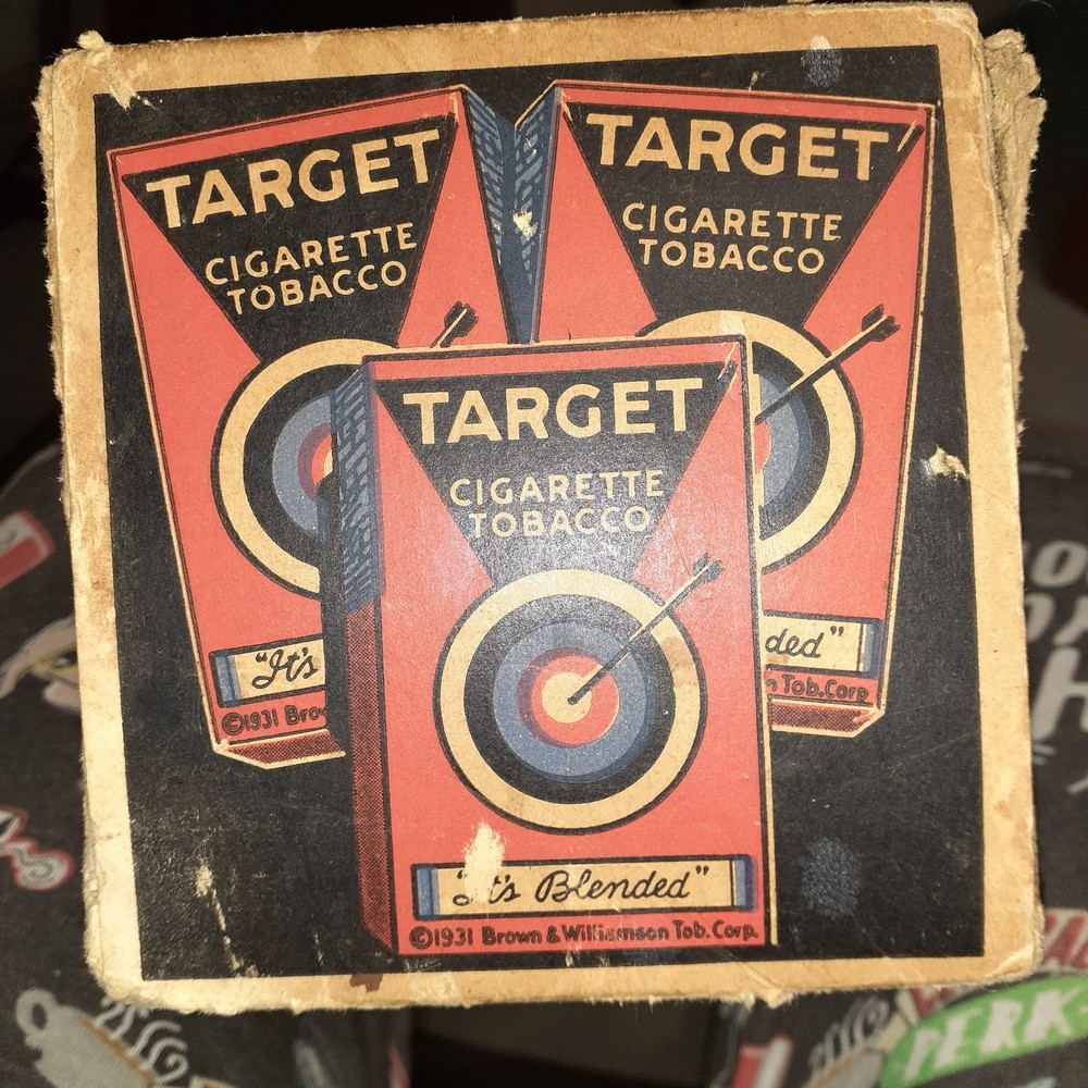 Target Junior Cigarette Rolling Machine, box & tin, Vintage 1931