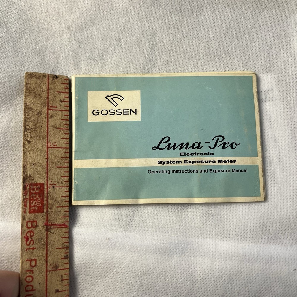 Gossen Luna-Pro Electronic System Exposure MeterOperating Manual 1960s