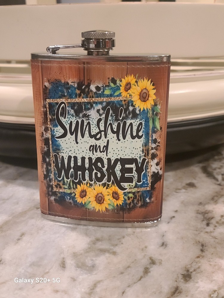 Drink Drank Drunk 8 oz flask custom made NEW