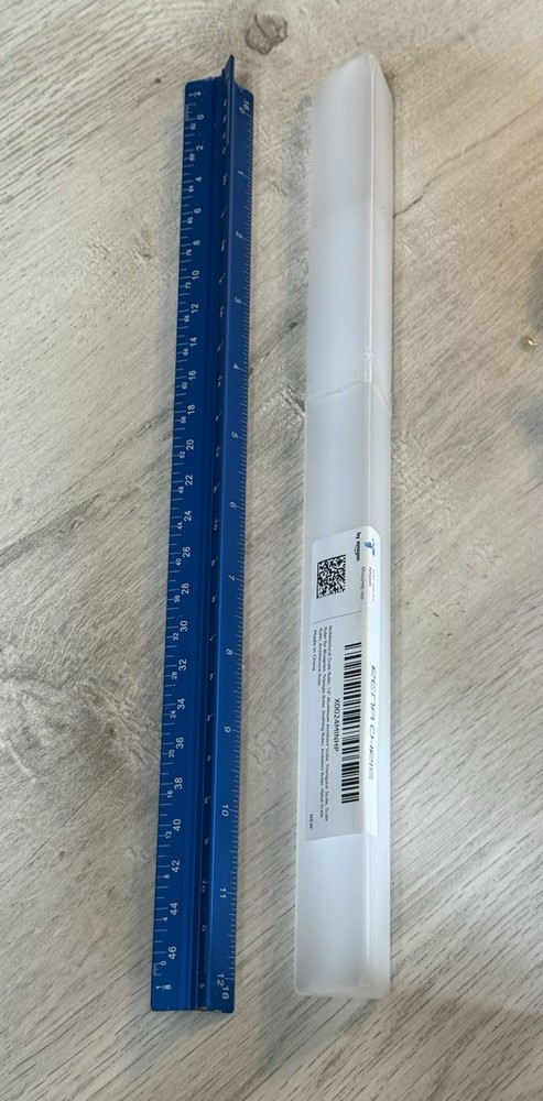 Triangular Engineering Scale Aluminum Ruler For Architects, Engineers & Student