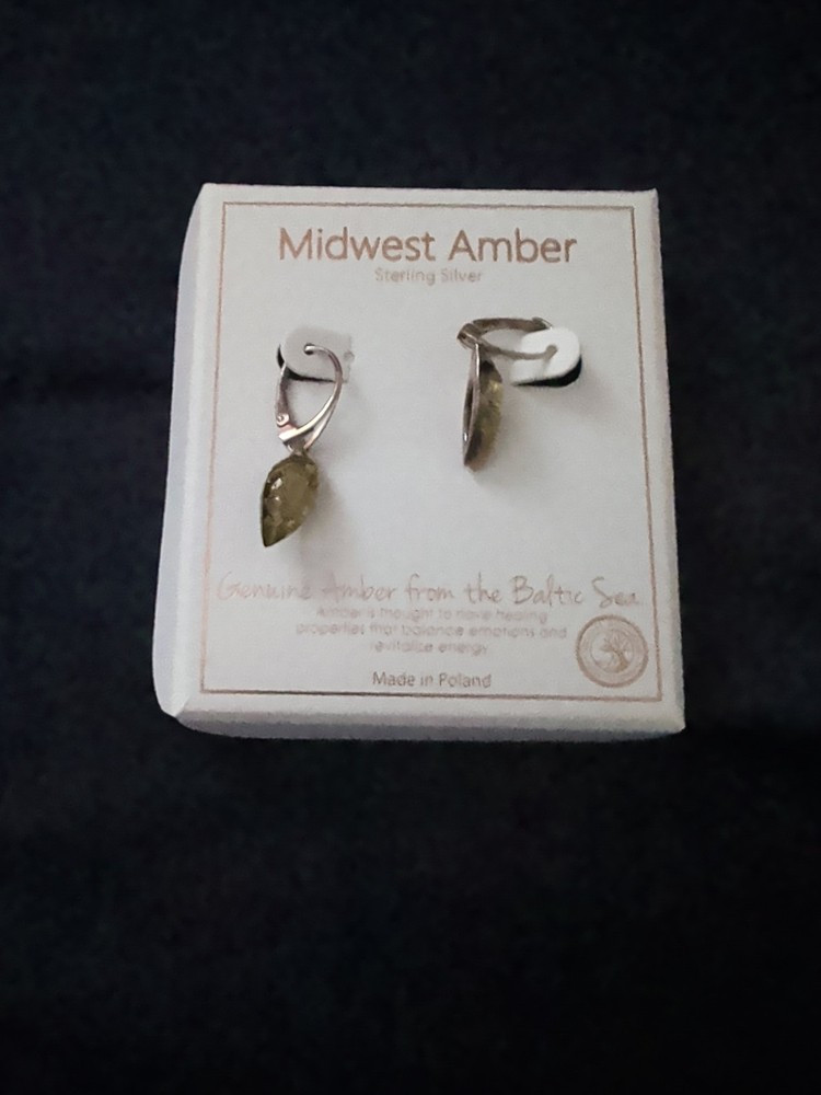 midwest amber earrings